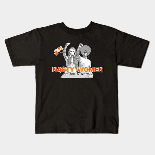 Vote With Nasty Women For Joe & Kamala Kids T-Shirt by NYCMikeWP